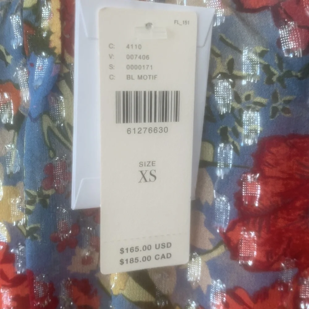 NWT Anthropologie Velvet “Keiara” Chiffon Ruffle Sleeve Top -XS - Picture 12 of 16